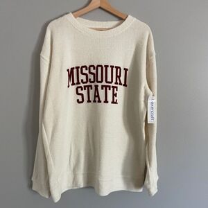 Boxercraft Missouri State Sweatshirt XL Oatmeal Cozy Crew Collegiate Gameday